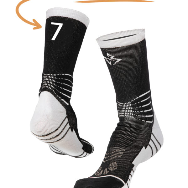 Носок с номером "6" - ComBasket ID Socks 3.0 Black